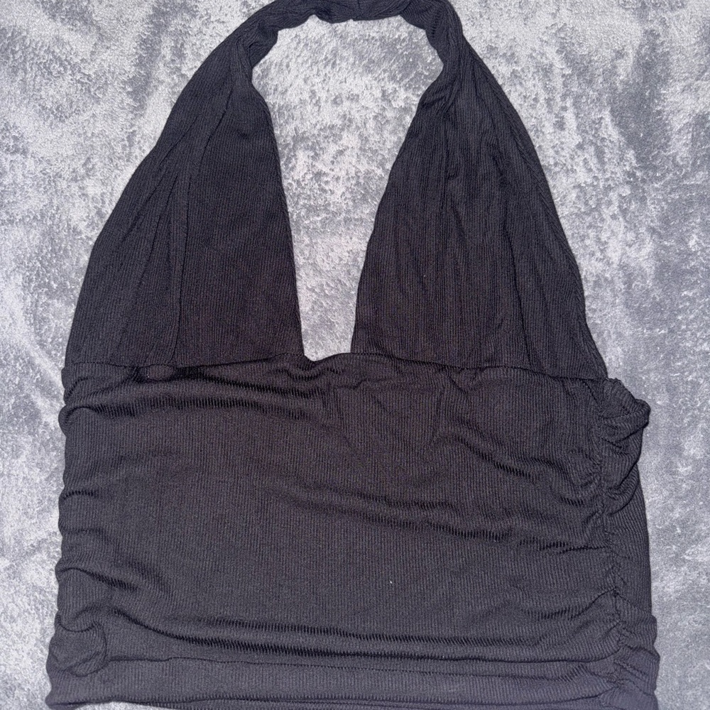 Cotton On Black Halter Crop Top